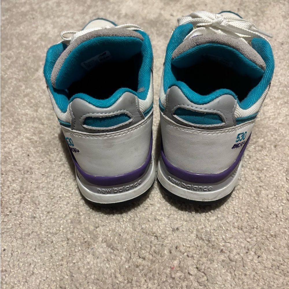 New Balance Women's 530 Sneakers - White, Purple, and Teal - Picture 2 of 4
